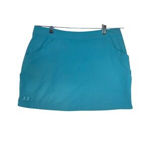 Under Armour Womens Golf Skort Teal Performance Athletic Tennis Pickleball Sz 2
